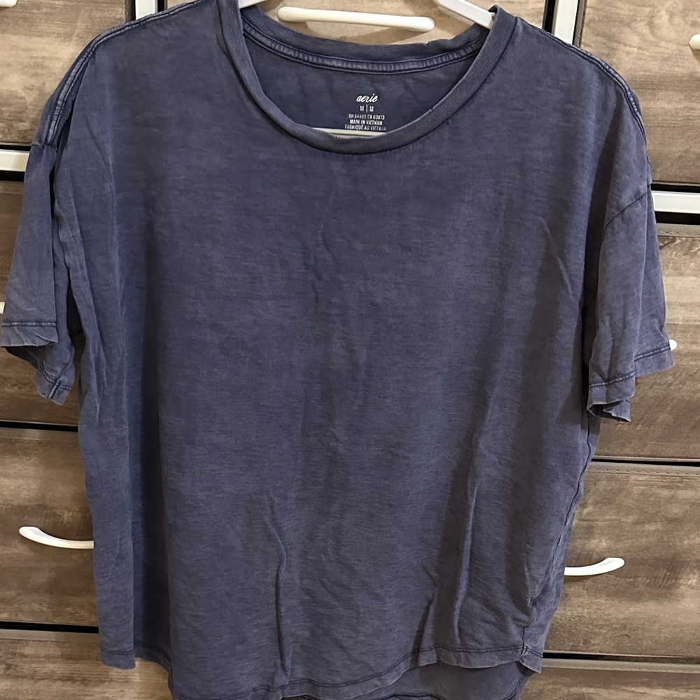 Aerie Blue Oversized Boyfriend Tee Size M
